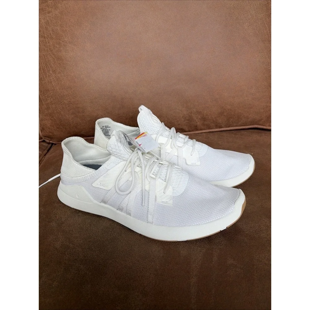 OluKai Holo Shoes Mens Size 11 White Casual Comfort Walking Athletic Sneakers